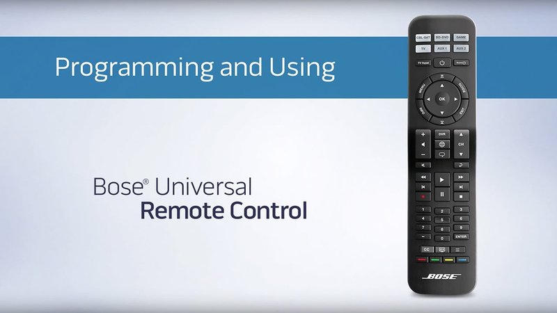 How To Find The Code For Bose Soundbar Remotes Remote Without A Manual