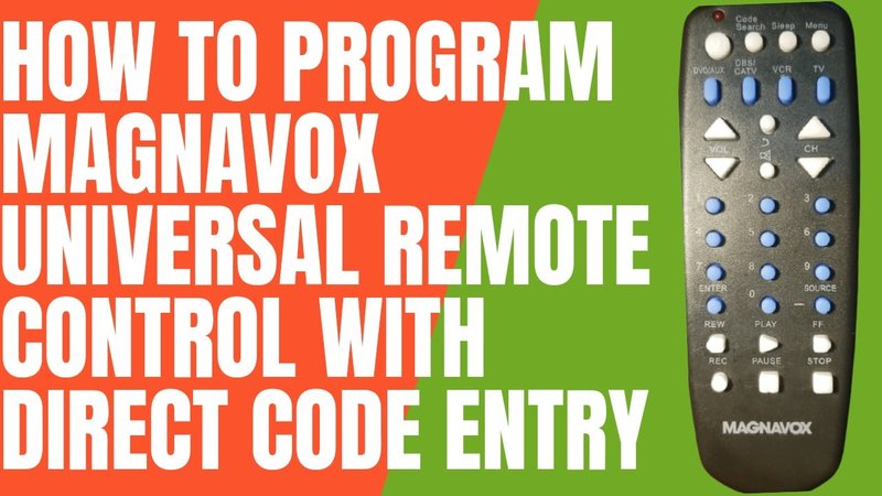 How To Program A Magnavox Universal Remotes Remote To Your Tv
