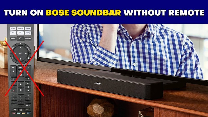 How To Program Bose Soundbar Remotes Remote Without Code Entry