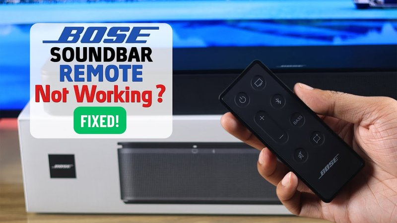 Most Common Programming Mistakes With Bose Soundbar Remotes Remote