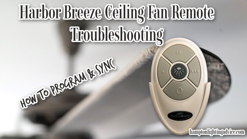 What To Do If Harbor Breeze Ceiling Fan Remote Won'T Sync